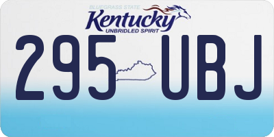KY license plate 295UBJ