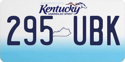 KY license plate 295UBK