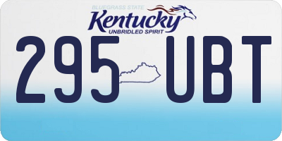 KY license plate 295UBT