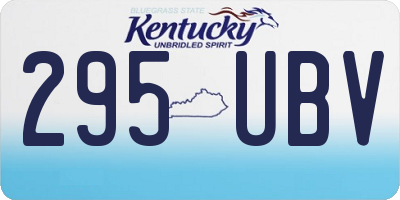 KY license plate 295UBV