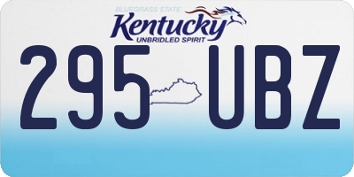 KY license plate 295UBZ