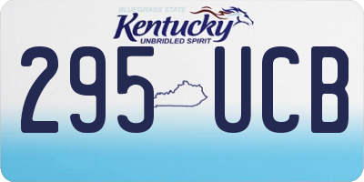 KY license plate 295UCB