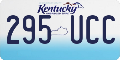 KY license plate 295UCC