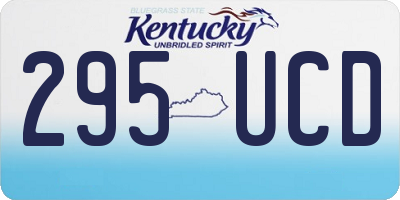 KY license plate 295UCD