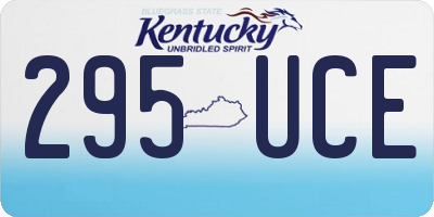 KY license plate 295UCE