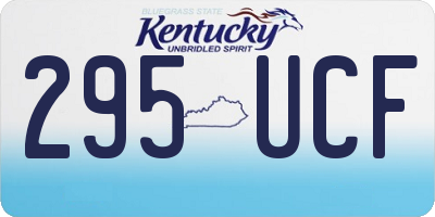 KY license plate 295UCF