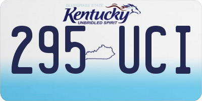 KY license plate 295UCI
