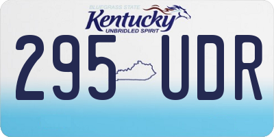 KY license plate 295UDR