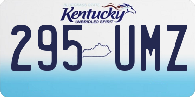 KY license plate 295UMZ