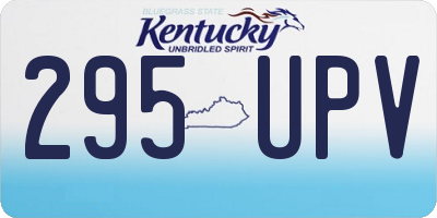 KY license plate 295UPV