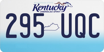 KY license plate 295UQC