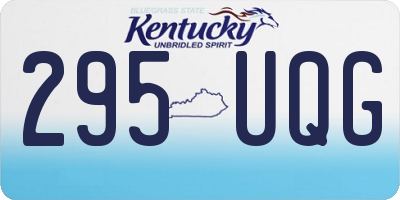KY license plate 295UQG
