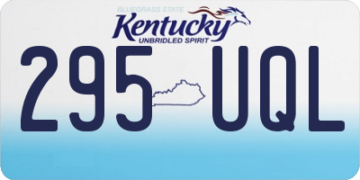 KY license plate 295UQL