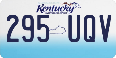 KY license plate 295UQV