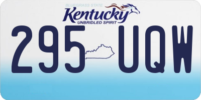 KY license plate 295UQW