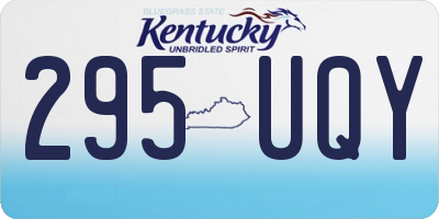 KY license plate 295UQY