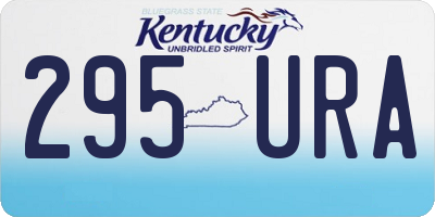 KY license plate 295URA