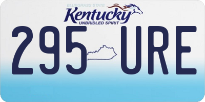 KY license plate 295URE
