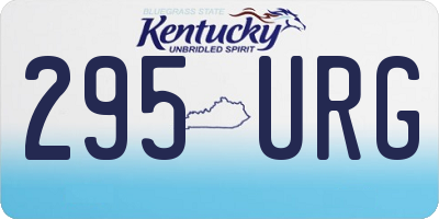 KY license plate 295URG