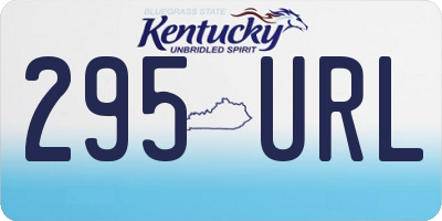KY license plate 295URL