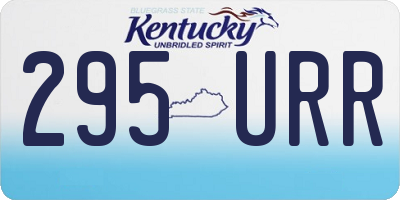 KY license plate 295URR