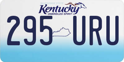 KY license plate 295URU