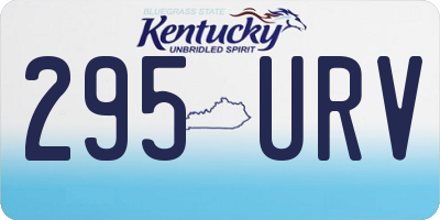 KY license plate 295URV
