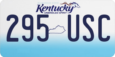 KY license plate 295USC