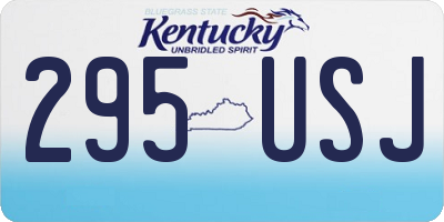 KY license plate 295USJ