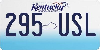 KY license plate 295USL