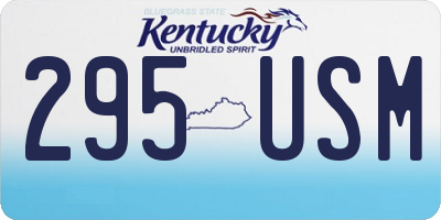 KY license plate 295USM