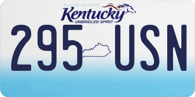 KY license plate 295USN