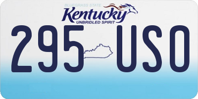 KY license plate 295USO