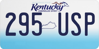 KY license plate 295USP