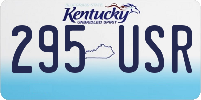 KY license plate 295USR