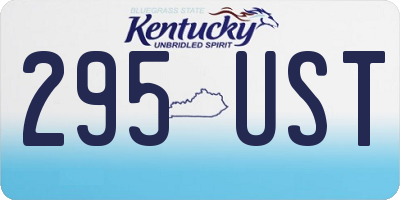 KY license plate 295UST