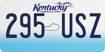 KY license plate 295USZ
