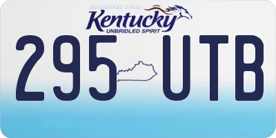 KY license plate 295UTB