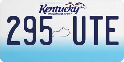 KY license plate 295UTE
