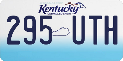 KY license plate 295UTH
