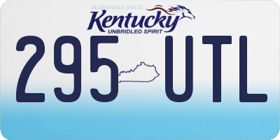 KY license plate 295UTL