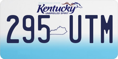 KY license plate 295UTM