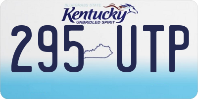 KY license plate 295UTP