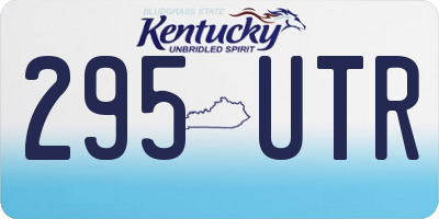 KY license plate 295UTR