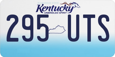 KY license plate 295UTS