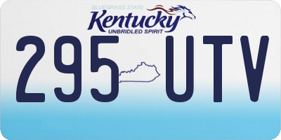 KY license plate 295UTV