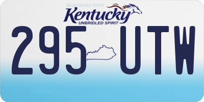 KY license plate 295UTW