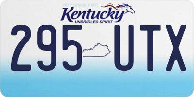 KY license plate 295UTX