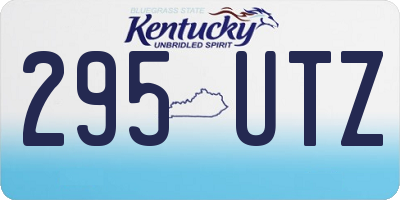 KY license plate 295UTZ