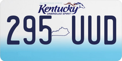 KY license plate 295UUD
